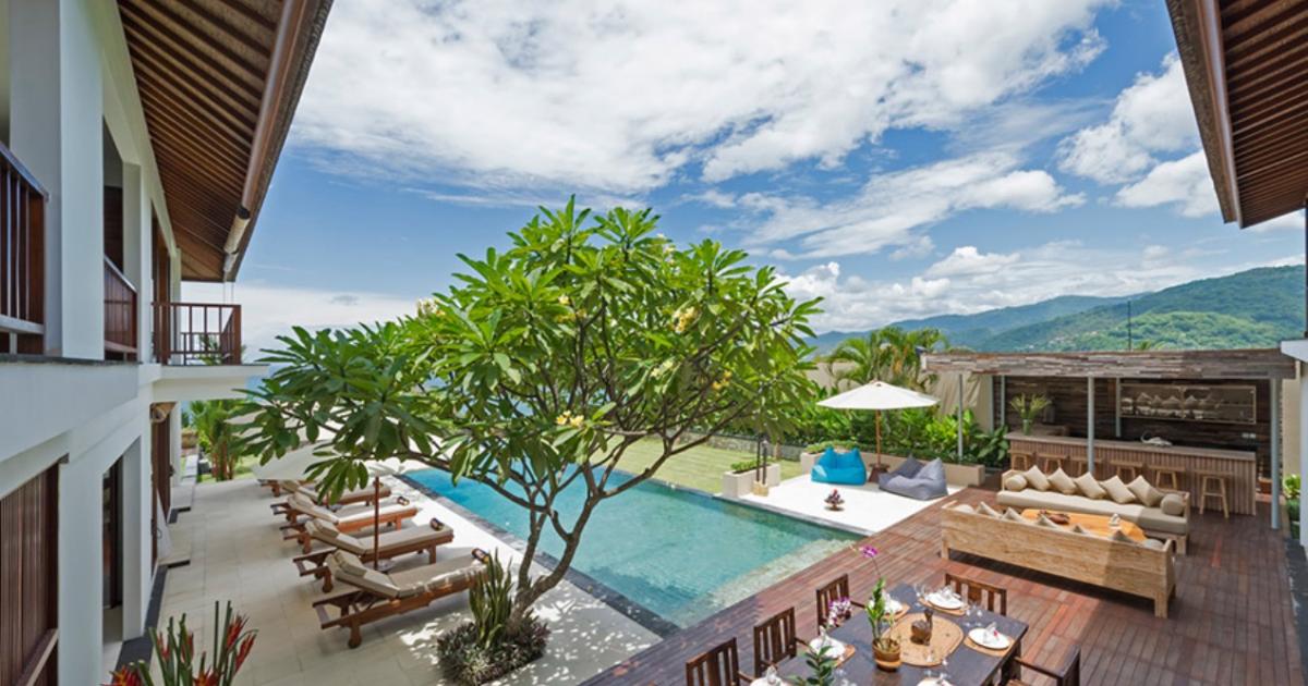 Villa Asada Outdoor Dining Area Villa Asada Bali wedding venue candidasa