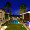 Villa Kalyani The Villa Lawns and Pool at Night