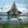 sadara wedding set up pool deck 